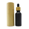 black frosted glass dropper bottle 30ml and craft paper tube GB-497S